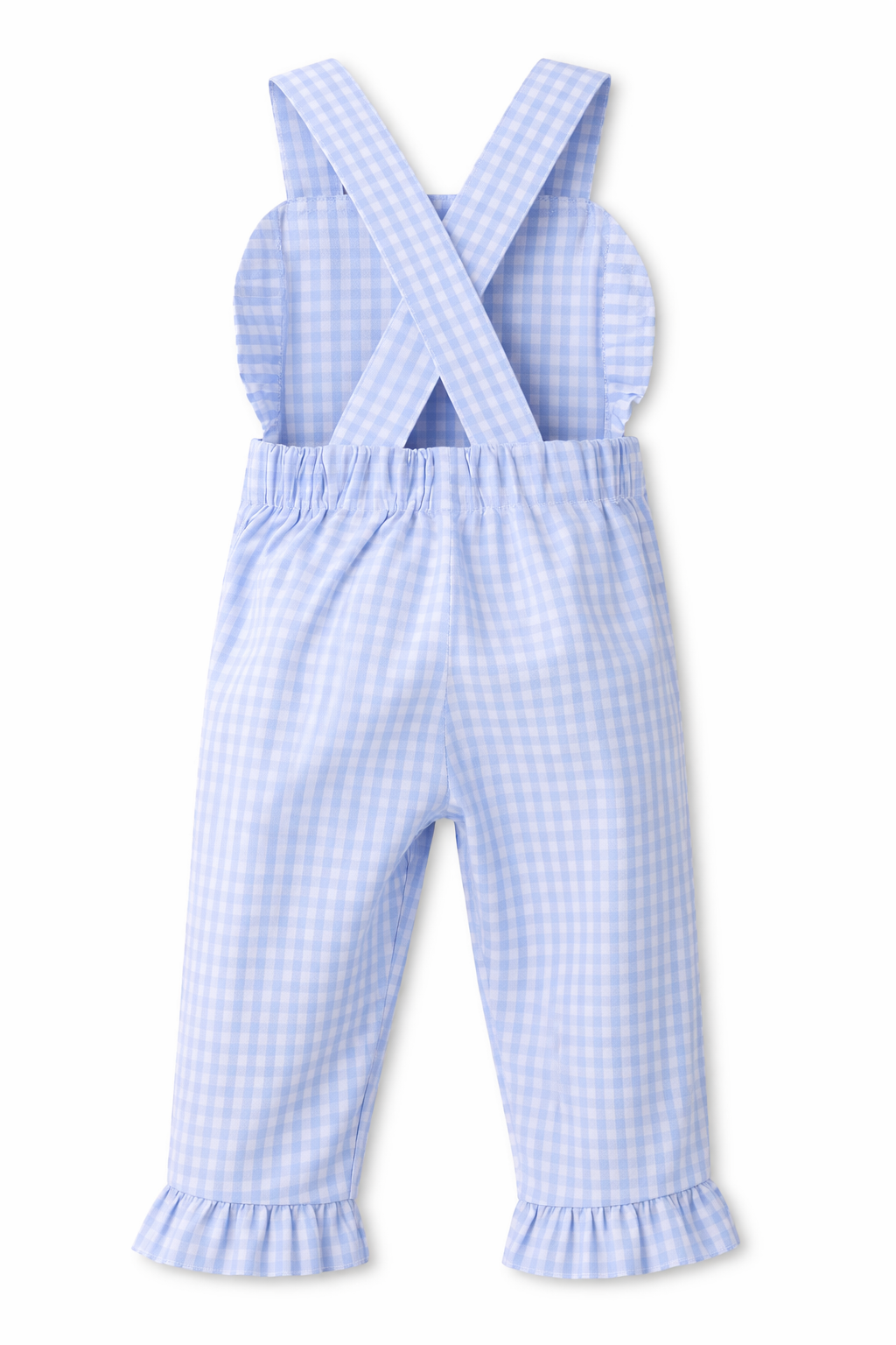 Girls Blue and White Ruffle Longtail