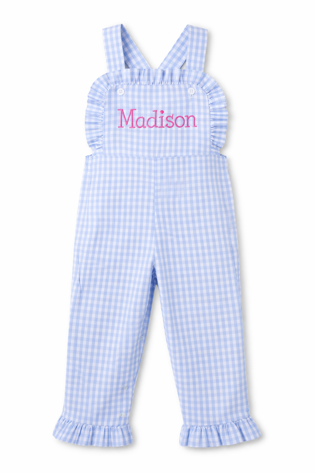 Girls Blue and White Ruffle Longtail